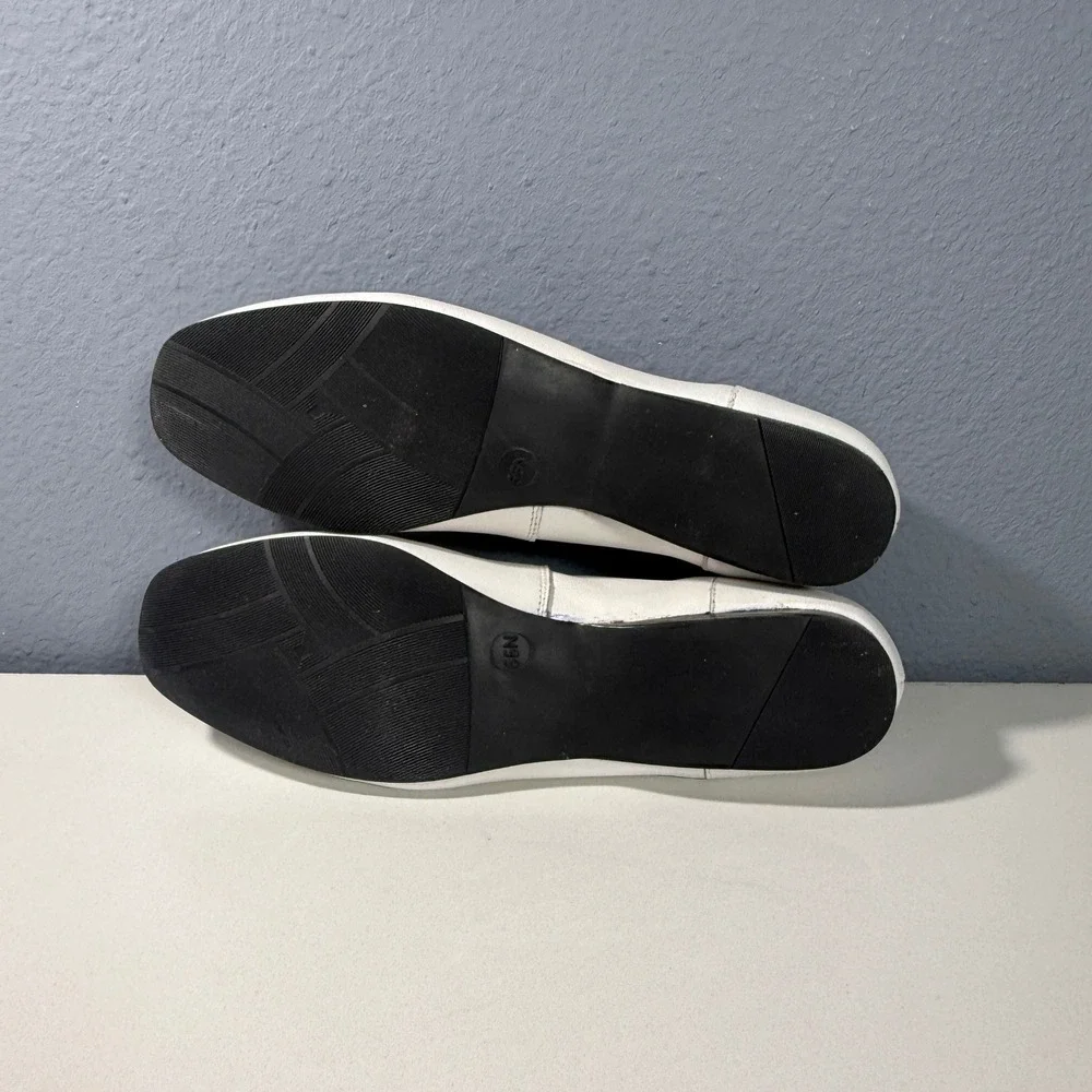 Array White Leather Women's Loafers